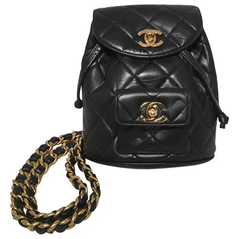 chanel small backpack black|vintage chanel backpack.